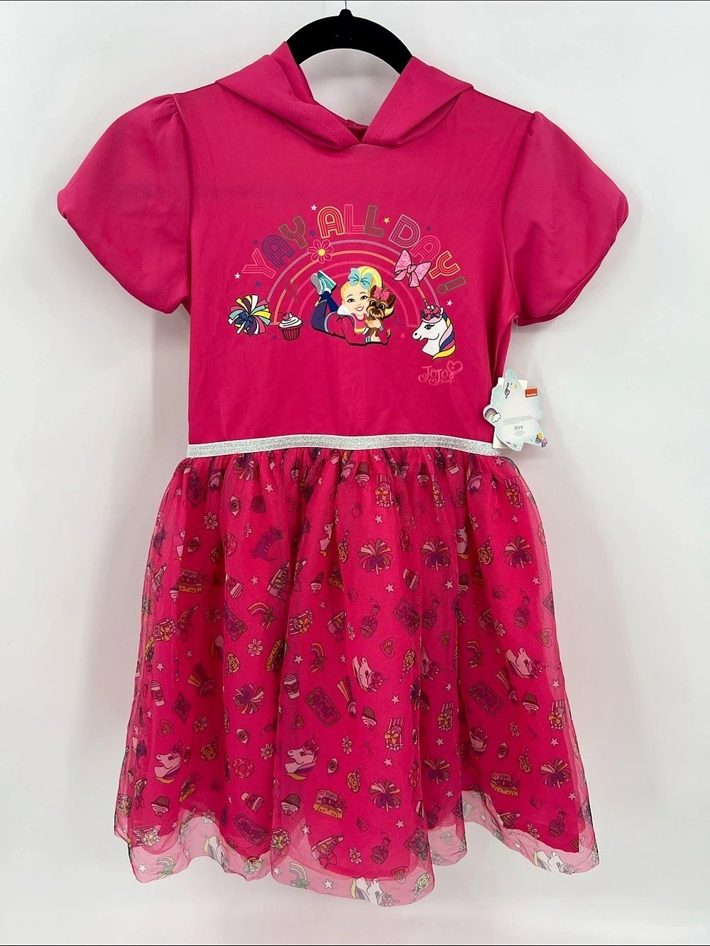 Nickelodeon JoJo Siwa Girls Party Dress Pink Girls Large NWT